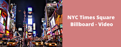 NYC Times Square Billboard - Video